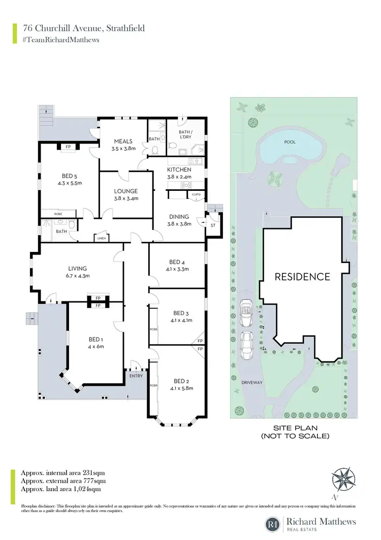Floorplan of Homely house listing, 76 Churchill Avenue, Strathfield NSW 2135