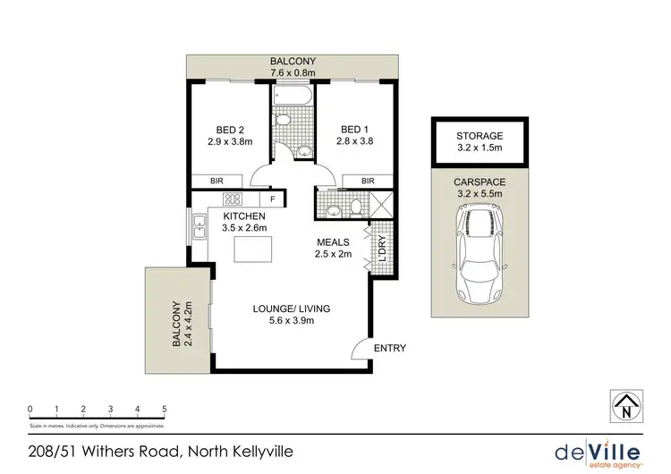 Floorplan of Homely unit listing, 208/51 Withers Road, North Kellyville NSW 2155