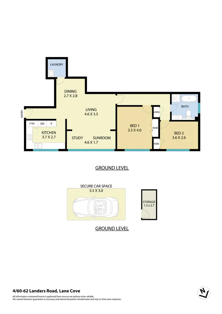 Floorplan of Homely apartment listing, 4/60-62 Landers Road, Lane Cove NSW 2066