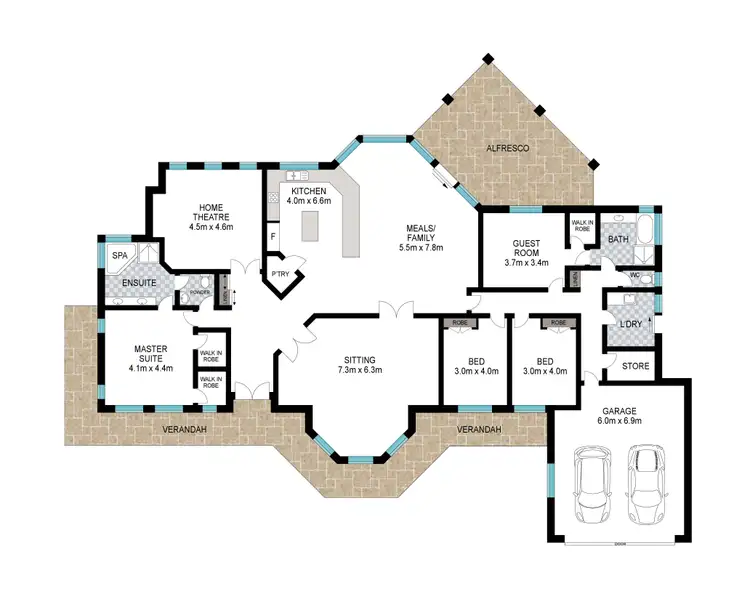 Floorplan of Homely house listing, 6 Quonday Way, Dalyellup WA 6230