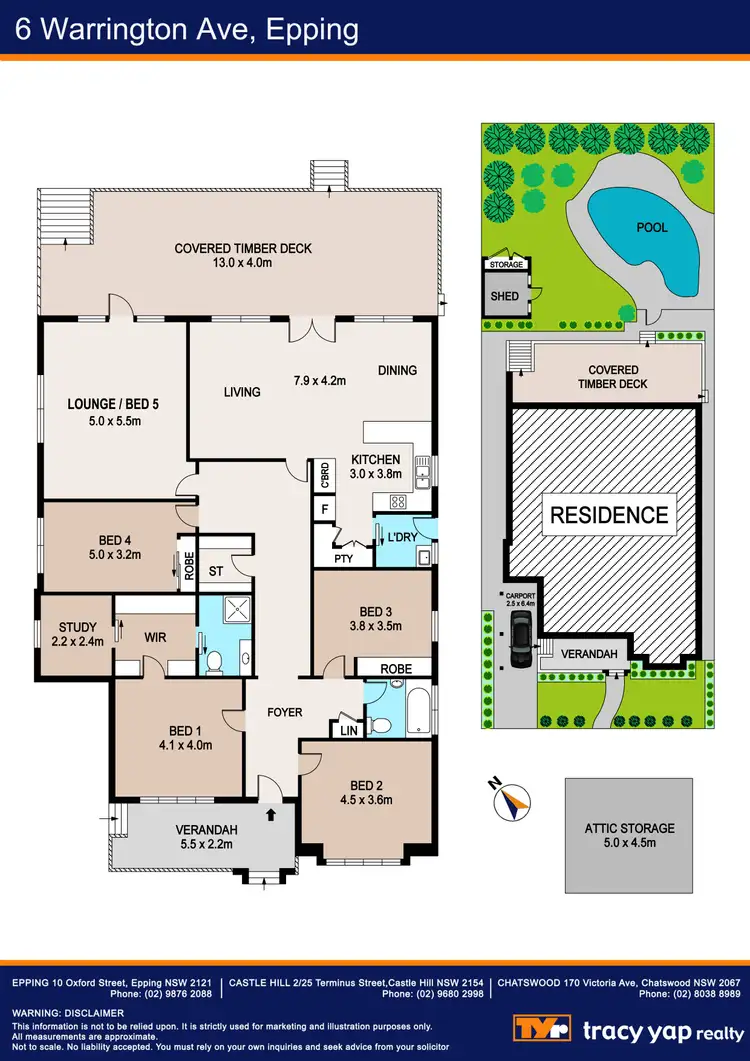 Floorplan of Homely house listing, 6 Warrington Avenue, Epping NSW 2121