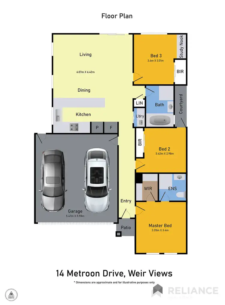 Floorplan of Homely house listing, 14 Metroon Drive, Weir Views VIC 3338