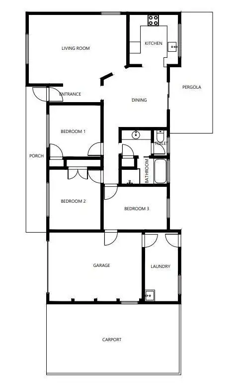 Floorplan of Homely house listing, 3 Tudor Place, Dubbo NSW 2830