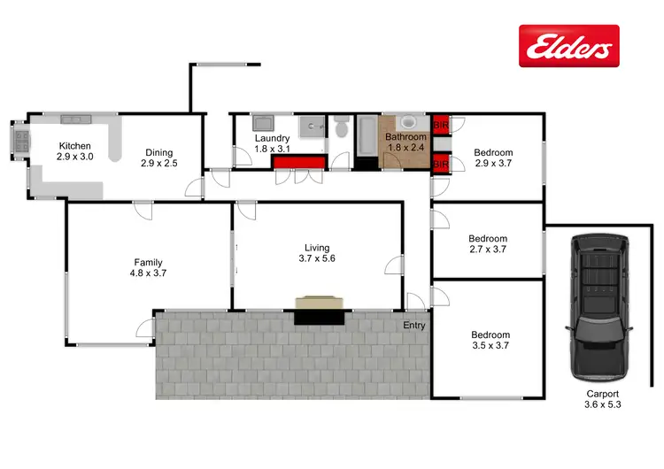 Floorplan of Homely rural property listing, 105 Bulga Park Road, Calrossie VIC 3971