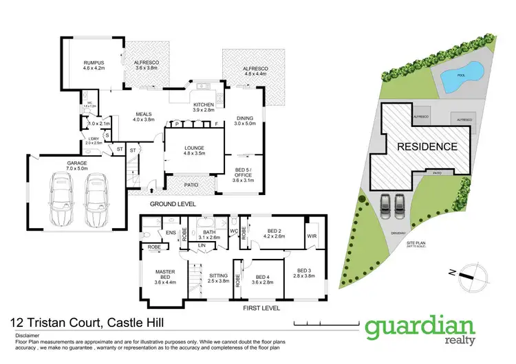 Floorplan of Homely house listing, 12 Tristan Court, Castle Hill NSW 2154