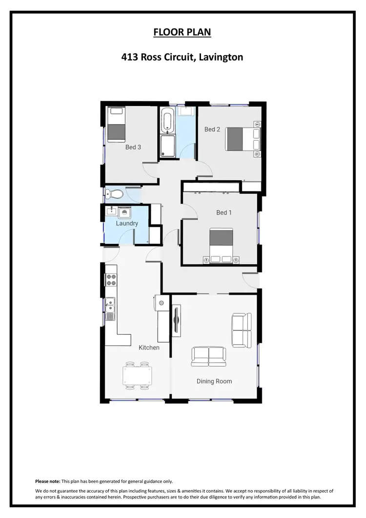 Floorplan of Homely house listing, 413 Ross Circuit, Lavington NSW 2641