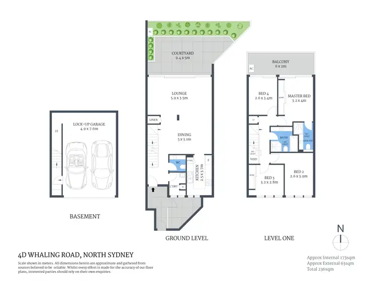 Floorplan of Homely townhouse listing, 4D Whaling Road, North Sydney NSW 2060