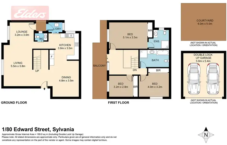 Floorplan of Homely townhouse listing, 1/80 Edward Street, Sylvania NSW 2224