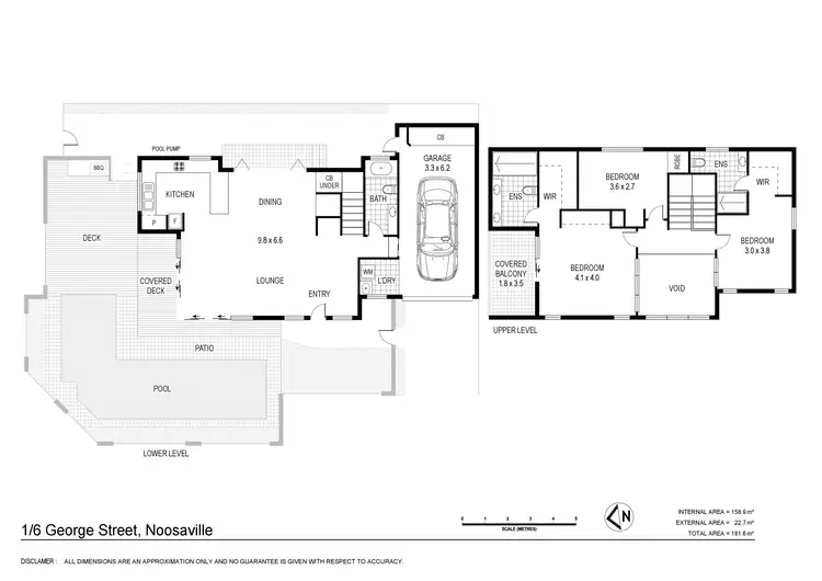 Floorplan of Homely semi-detached listing, 1/6 George Street, Noosaville QLD 4566