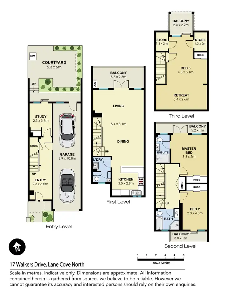 Floorplan of Homely townhouse listing, 17 Walkers Drive, Lane Cove NSW 2066