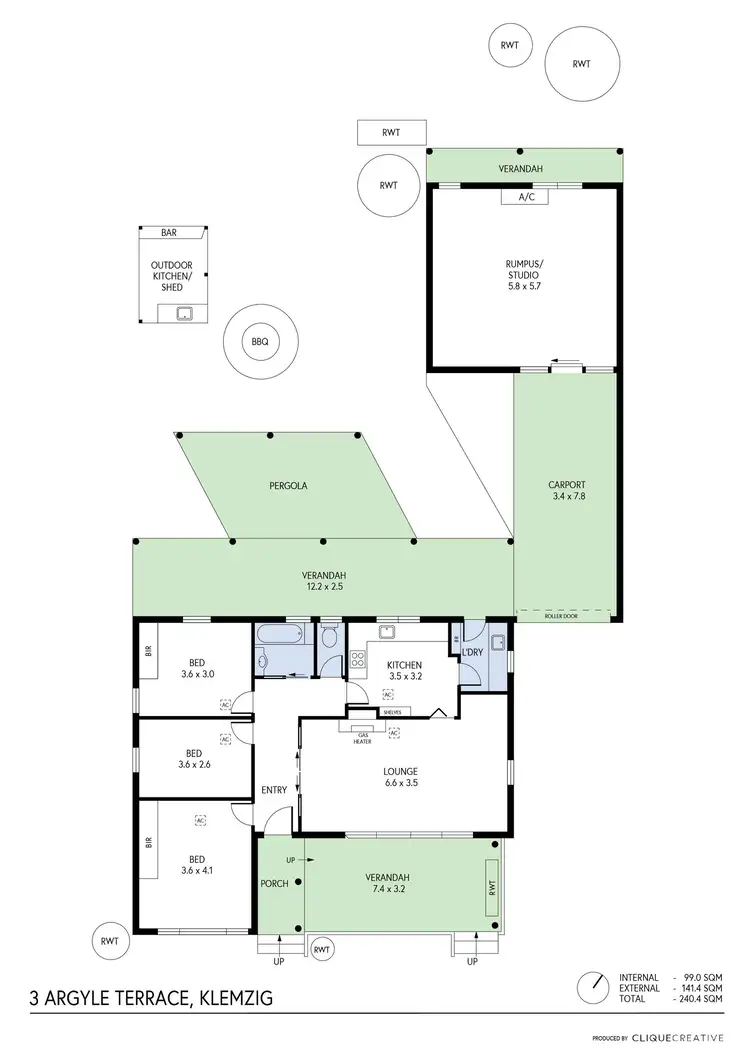 Floorplan of Homely house listing, 3 Argyle Terrace, Klemzig SA 5087