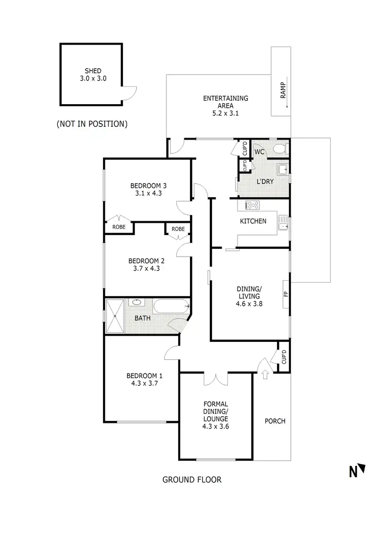 Floorplan of Homely house listing, 58 Eaglehawk Road, Ironbark VIC 3550