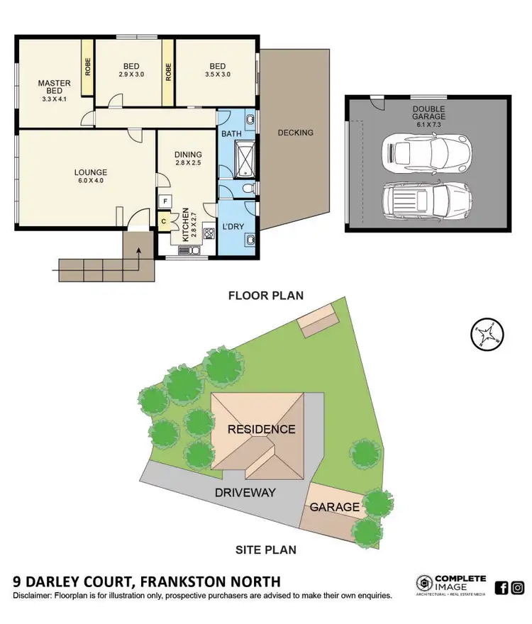 Floorplan of Homely house listing, 9 Darley Court, Frankston North VIC 3200