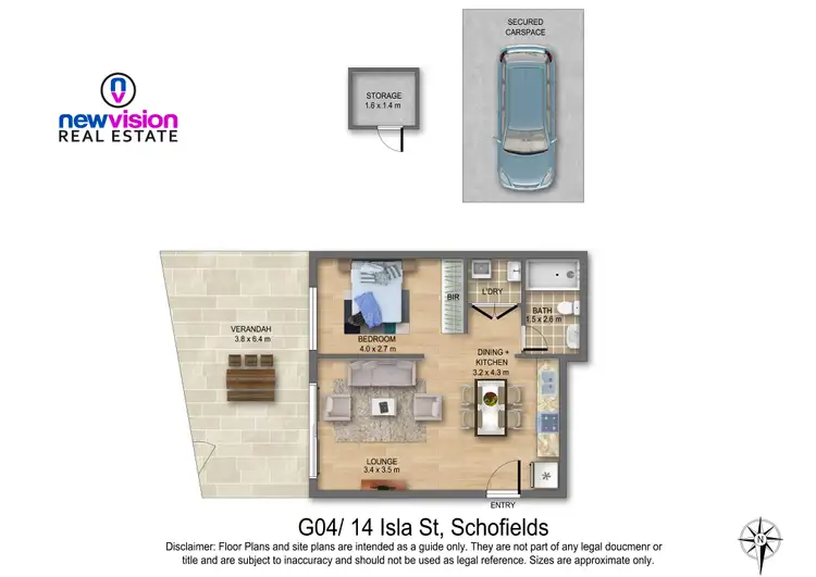 Floorplan of Homely unit listing, G04/14a Isla Street, Schofields NSW 2762