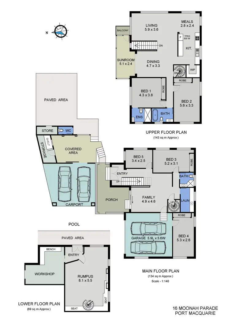Floorplan of Homely house listing, 16 Moonah Parade, Port Macquarie NSW 2444