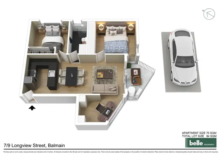 Floorplan of Homely apartment listing, 7/9 Longview Street, Balmain NSW 2041