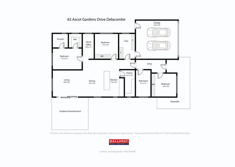 Floorplan of Homely house listing, 63 Ascot Gardens Drive, Delacombe VIC 3356