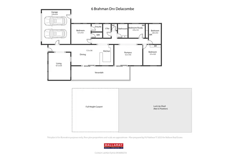 Floorplan of Homely house listing, 6 Brahman Drive, Delacombe VIC 3356