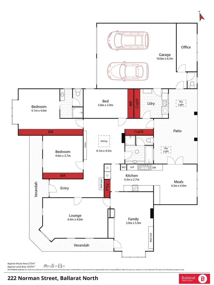 Floorplan of Homely house listing, 222 Norman Street, Ballarat North VIC 3350