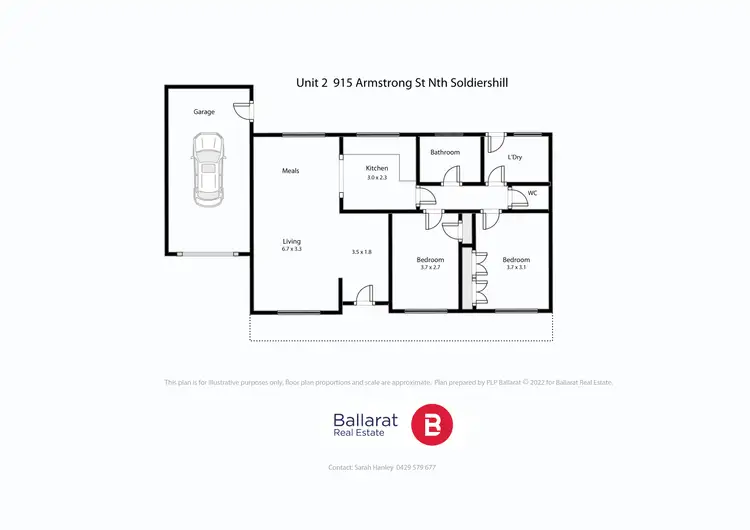 Floorplan of Homely townhouse listing, 2/915 Armstrong Street, Ballarat North VIC 3350