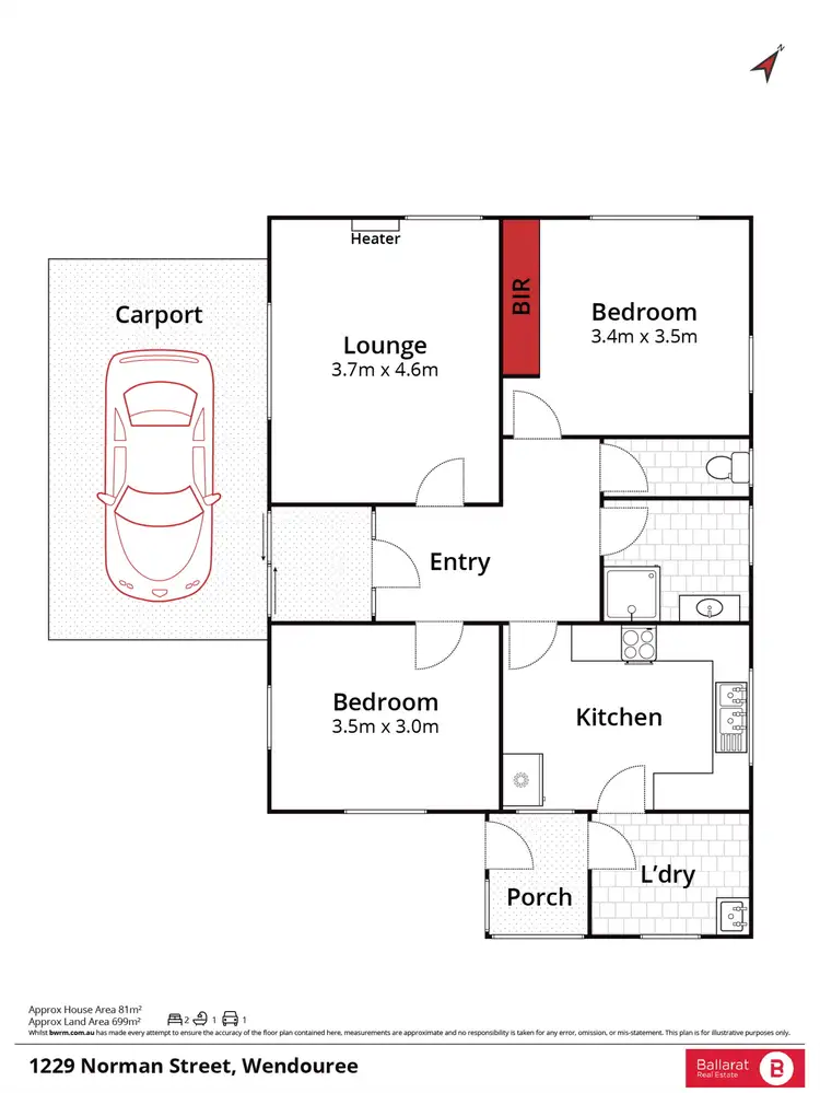 Floorplan of Homely house listing, 1229 Norman Street, Wendouree VIC 3355