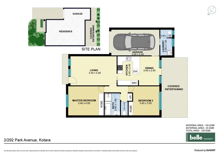 Floorplan of Homely villa listing, 2/292 Park Avenue, Kotara NSW 2289