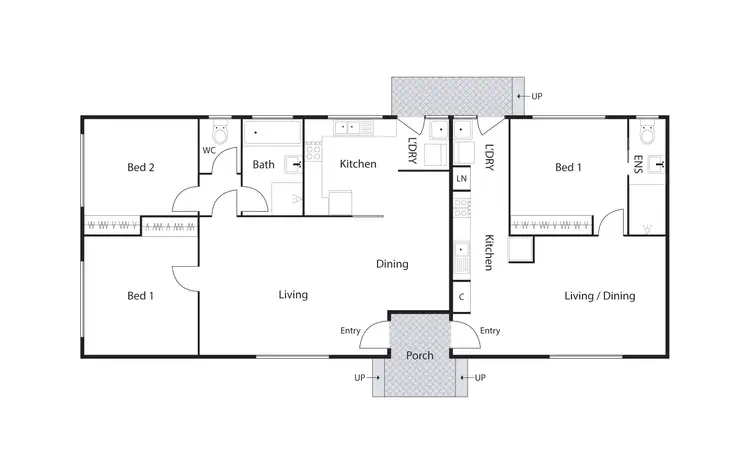 Floorplan of Homely house listing, 6 & 6A Wambaya Crescent, Waramanga ACT 2611