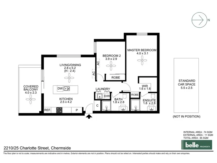 Floorplan of Homely apartment listing, 2210/25 Charlotte Street, Chermside QLD 4032