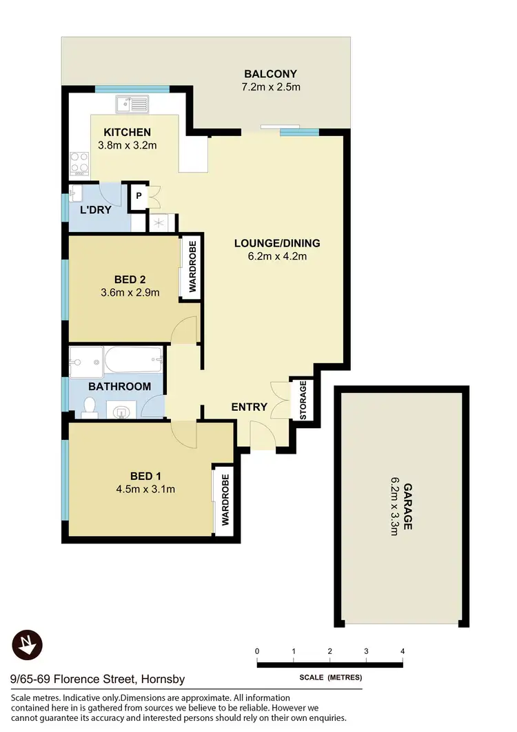 Floorplan of Homely apartment listing, 9/65 Florence Street, Hornsby NSW 2077