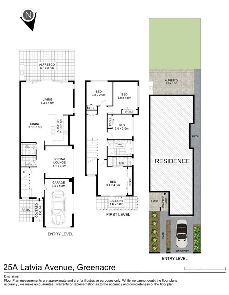 Floorplan of Homely semi-detached listing, 25a Latvia Avenue, Greenacre NSW 2190