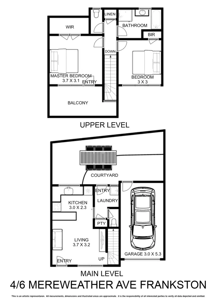 Floorplan of Homely unit listing, 4/6 Mereweather Avenue, Frankston VIC 3199