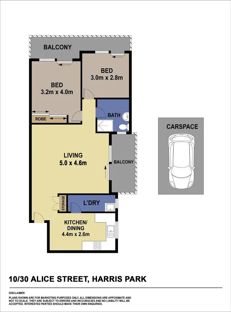 Floorplan of Homely unit listing, 10/30 Alice Street, Harris Park NSW 2150