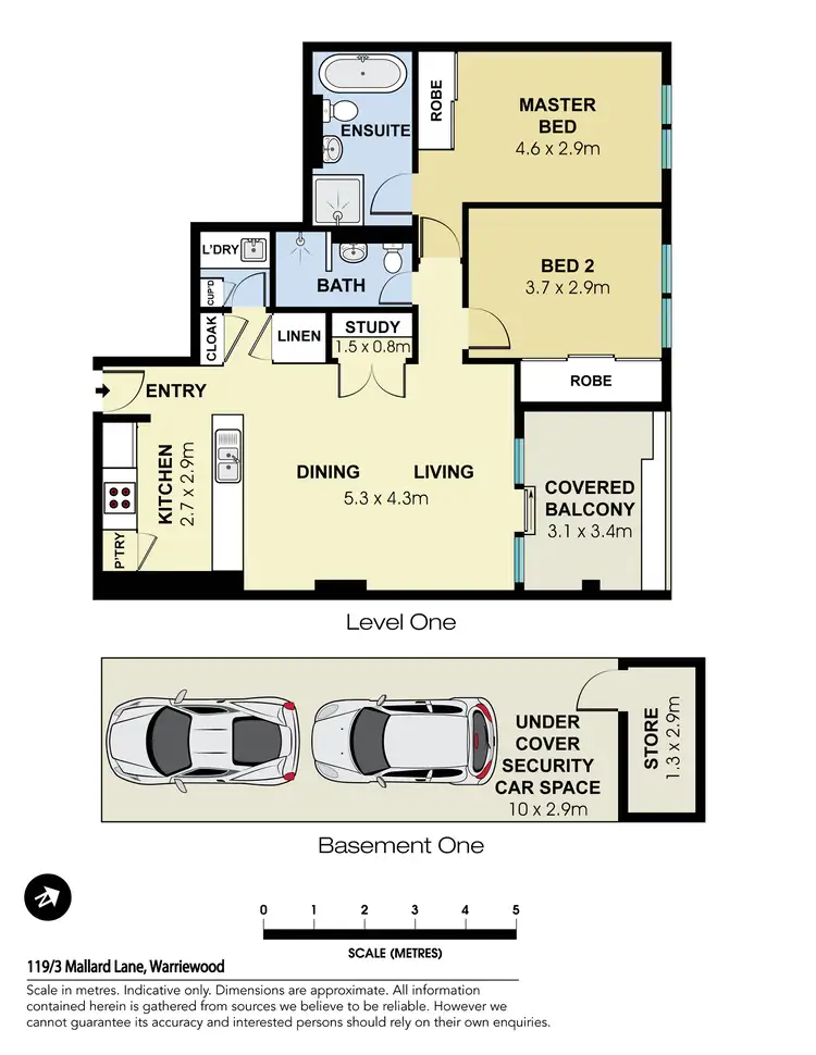 Floorplan of Homely apartment listing, 119/3 Mallard Lane, Warriewood NSW 2102