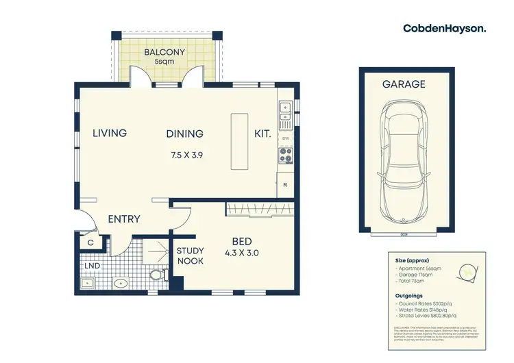 Floorplan of Homely apartment listing, 3/33 McKell Street, Birchgrove NSW 2041
