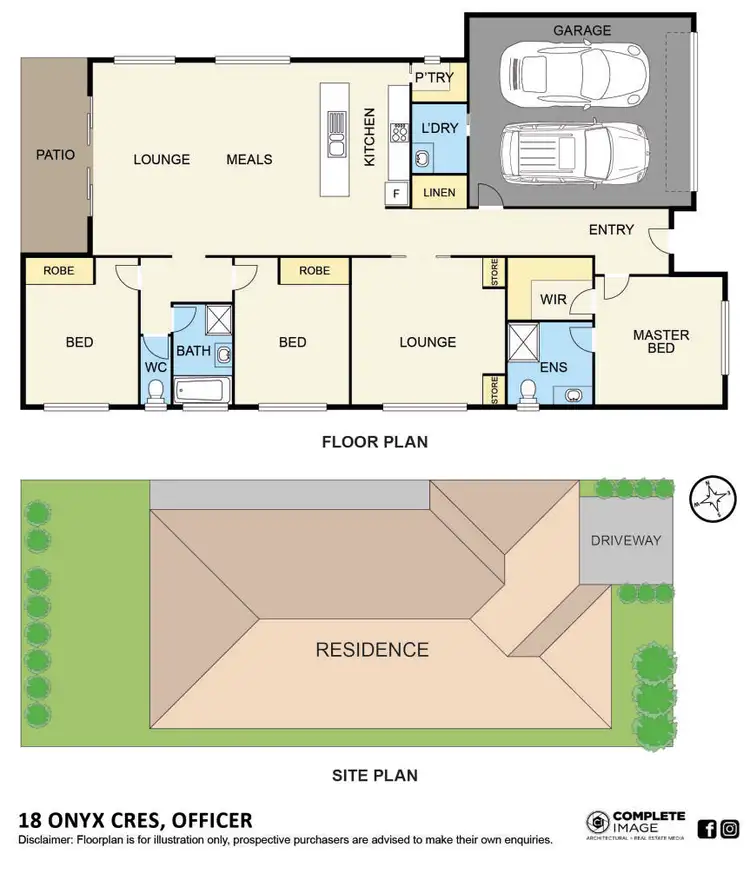Floorplan of Homely house listing, 18 Onyx Crescent, Officer VIC 3809