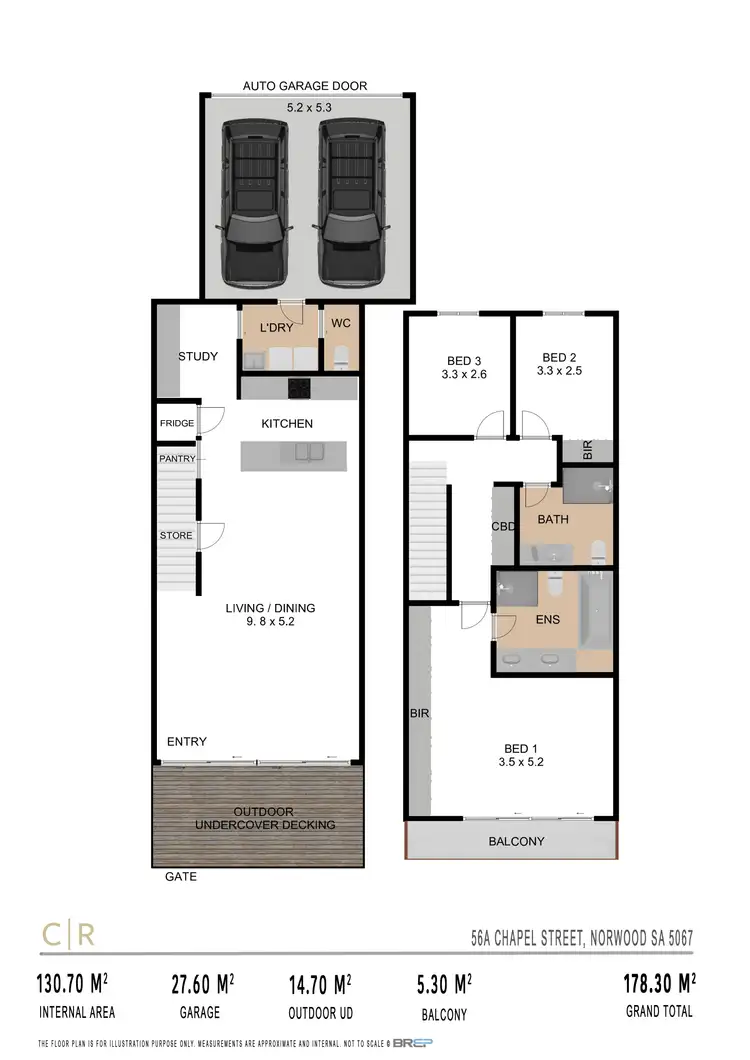 Floorplan of Homely townhouse listing, 56A Chapel Street, Norwood SA 5067