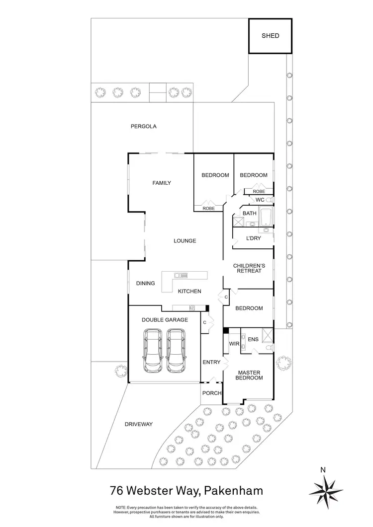 Floorplan of Homely house listing, 76 Webster Way, Pakenham VIC 3810