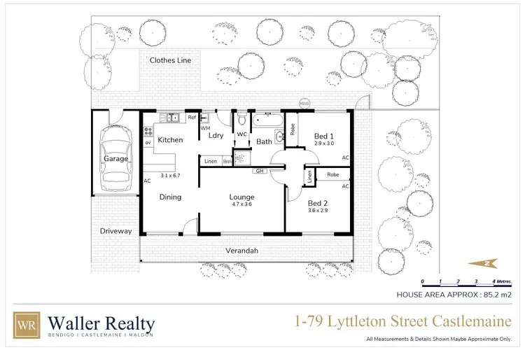 Floorplan of Homely unit listing, 1/79 Lyttleton Street, Castlemaine VIC 3450