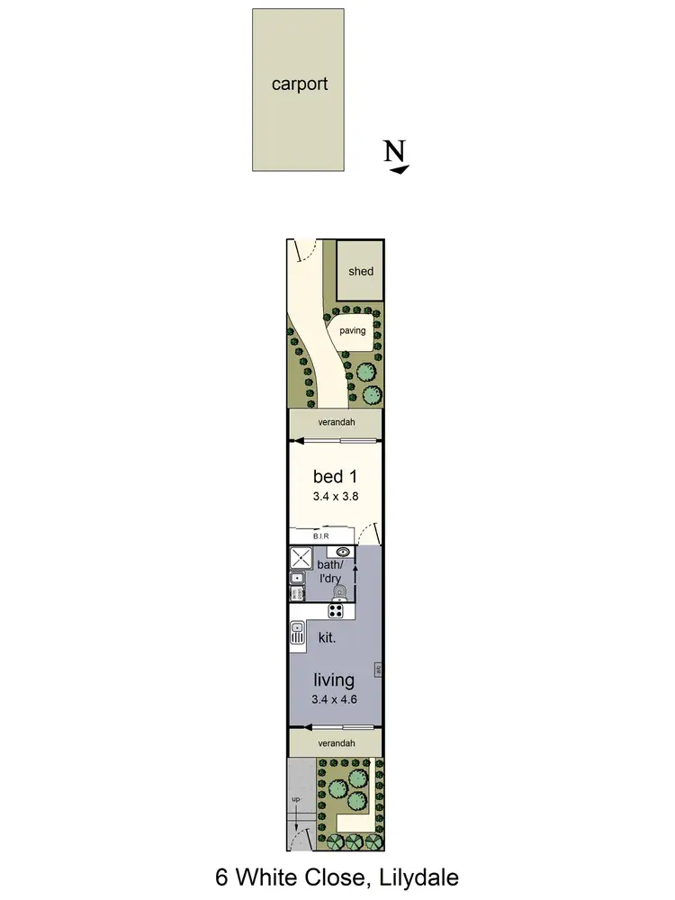Floorplan of Homely unit listing, 6 White Close, Lilydale VIC 3140