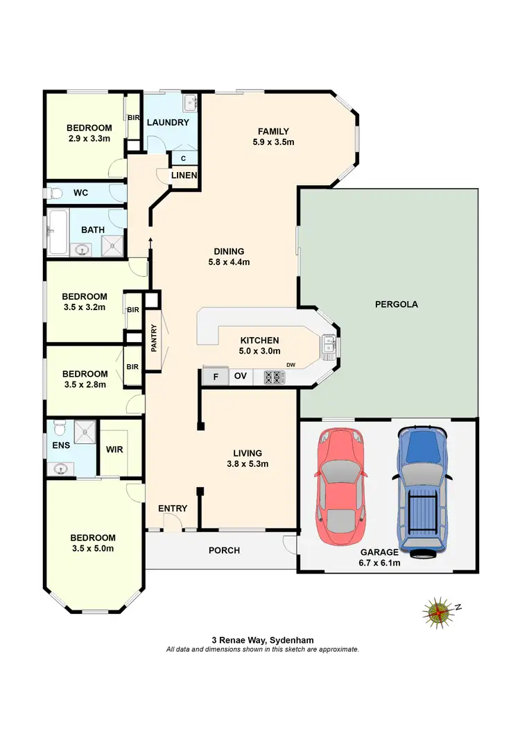 Floorplan of Homely house listing, 3 Renae Way, Sydenham VIC 3037