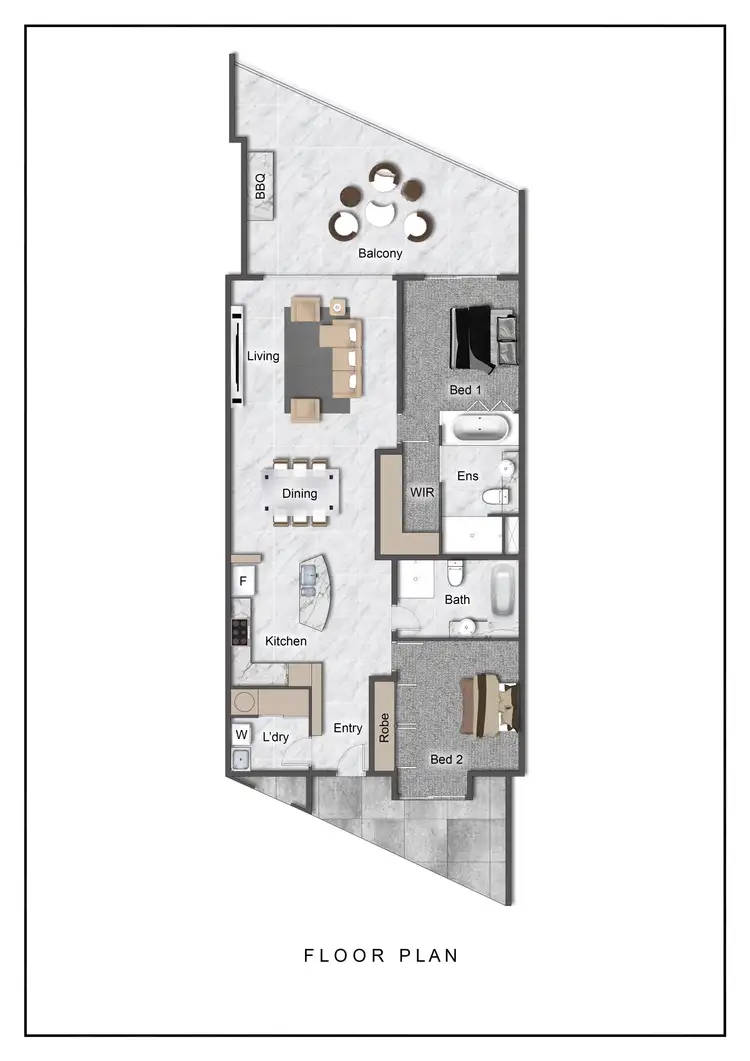 Floorplan of Homely unit listing, 205/78-86 Moore Street, Trinity Beach QLD 4879