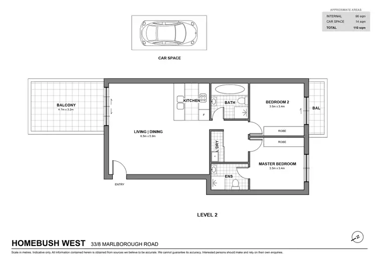 Floorplan of Homely apartment listing, 33/8-12 Marlborough Road, Homebush West NSW 2140