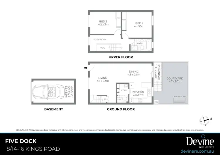 Floorplan of Homely townhouse listing, 8/14-16 Kings Road, Five Dock NSW 2046