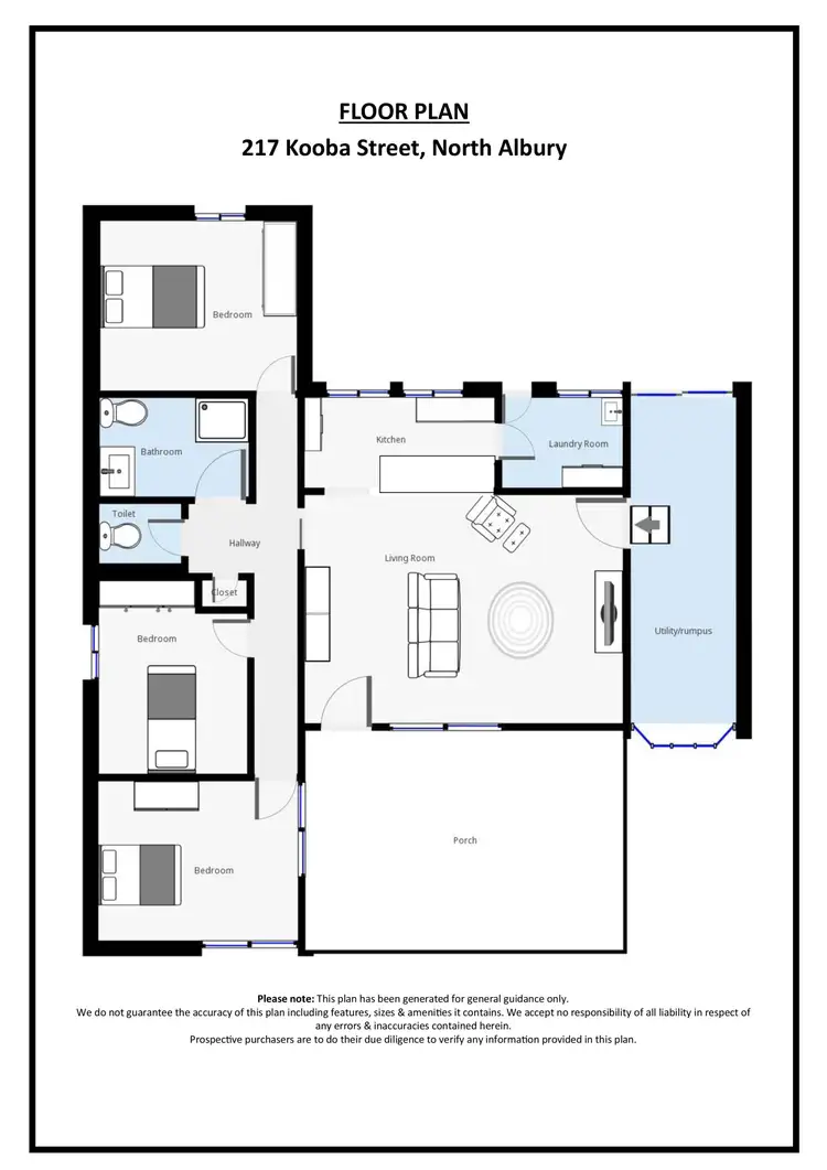 Floorplan of Homely house listing, 217 Kooba Street, North Albury NSW 2640