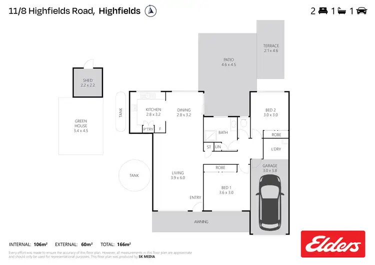 Floorplan of Homely unit listing, 11/8 Highfields Road, Highfields QLD 4352