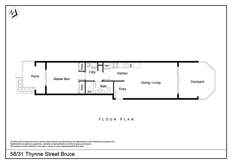 Floorplan of Homely apartment listing, 58/31 Thynne Street, Bruce ACT 2617