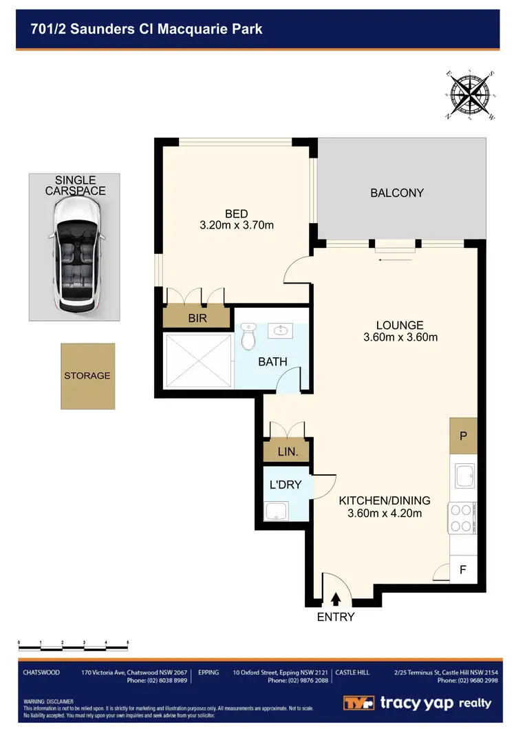 Floorplan of Homely apartment listing, 701/2 Saunders Close, Macquarie Park NSW 2113