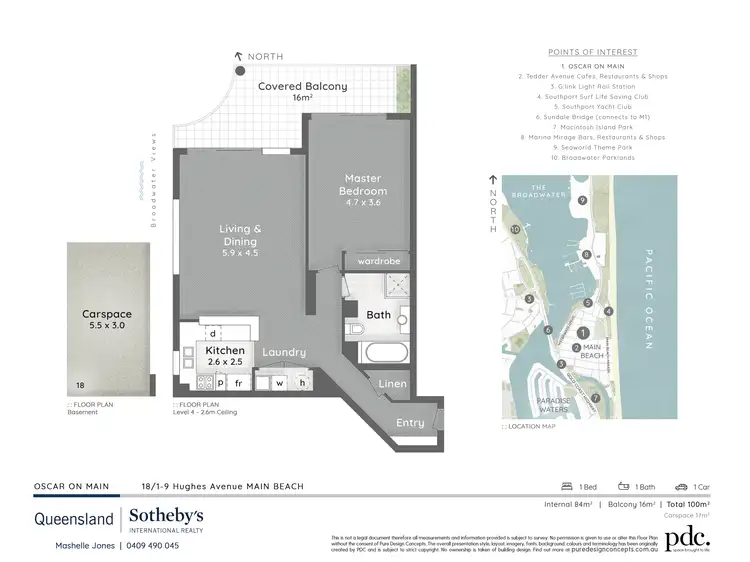 Floorplan of Homely apartment listing, 18/1 Hughes Avenue, Main Beach QLD 4217
