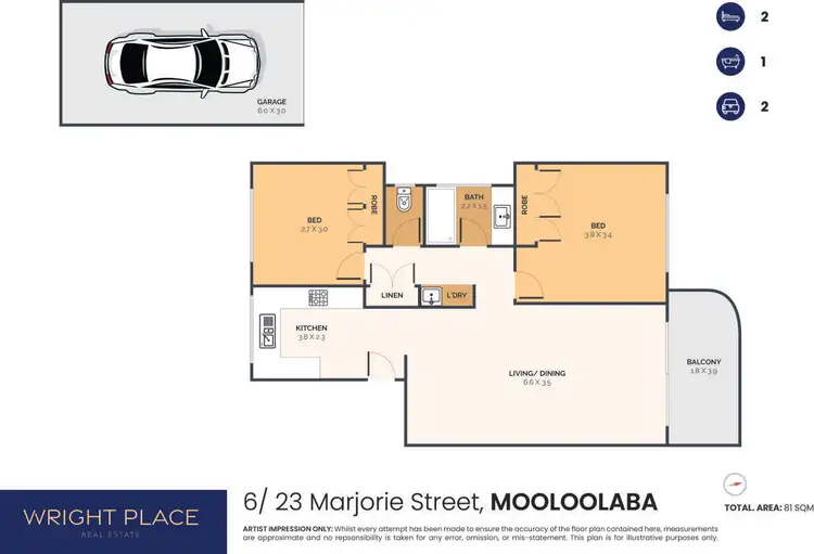 Floorplan of Homely unit listing, 6/23 Marjorie Street, Mooloolaba QLD 4557