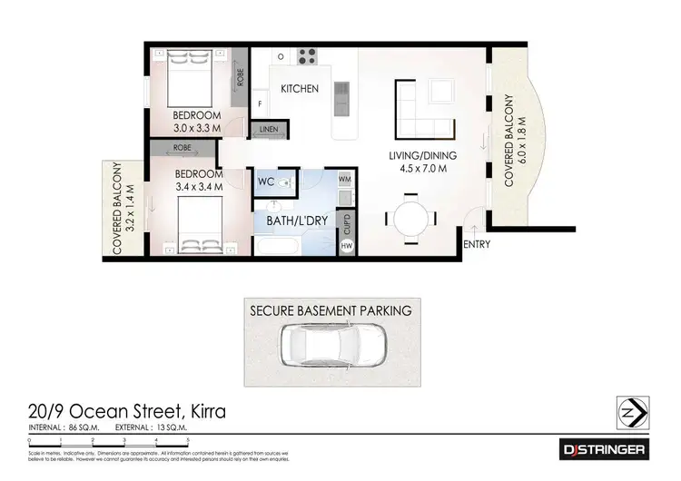 Floorplan of Homely unit listing, 20/9 Ocean Street, Kirra QLD 4225